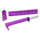 Guntec USA AR-15 Ultralight Complete Furniture Set, 12in, Rifle Length M-Lok Handguard, Fixed Stock/Buffer Assembly, Pistol Grip, Anodized Purple, 12MLK-SET-PURPLE