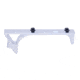 Guntec USA Ultralight Skeletonized Angled Grip For M-LOK, Anodized Clear, MLK-AG-CLEAR