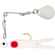 H&amp;H Lure Company Cajun King Spin, White/Red Dot, Nickel Blade, 1/4oz, CKS-13N