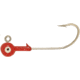 H&amp;H Lure Company Cocahoe Round SW Jighead, 1/8 oz, 1/0 Hook, Red 10/Pack, C1810-01