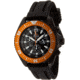 H3 Tactical H3.15121 Orange Shadow 1 Mens Watch - Black Dial, Black Rubber Band, Orange Bezel, Timer