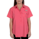 Habit Trapper Junction River Short Sleeve Shirt - Womens, Calypso Coral, Medium, TS10034-2B7-WM