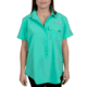 Habit Trapper Junction River Short Sleeve Shirt - Womens, Spearmint, Medium, TS10034-9C9-WM
