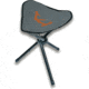 HALF RACK Karrylite Stool, 3-Legged, Grey/Orange, Medium, HR1450