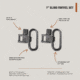 HALF RACK Sling Swivel Set, 2 Psc, 1 in, Black, Small, HR1148