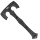 Halfbreed Blades Compact Battle Axe, 6 black K110 tool steel axe head with 3 cutting , Black G10 handle, CBA-01 BLK