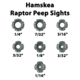 Hamskea Raptor Peep, 7/32in, Black, PEEP043