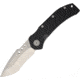 Hardcore Hardware Medium Frame Lock Folder Black Folding Knife,3.5in,Standard Edge,Stonewash,Black,G10 Handle HCMILF01GB