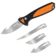Havalon Talon Hunt Interchangeable Fixed Blade Knife Set, 4 Blades, Roll-Pack, Box, Black/Orange, XTI-TH