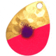 Hawken Outdoors Simon 3.5 Colorado Spinner Blade, Hammered, Slash Pink W/ Purple Dot, Gold Blade, 2 Pieces, SSBH35007