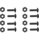 Hazard 4 HardPoint 4M15mm Screw and Nut Set, Pack of 8, Black, HP-SN15-BLK