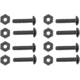 Hazard 4 HardPoint 4M20mm Screw and Nut Set, Pack of 8, Black, HP-SN20-BLK