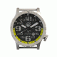 Hazard 4 Heavy Water Diver BlackTie B Yellow GMT Unisex Analog Watch, 50mm, Silver, Nylon, HWD-TI-G-Y-KW-GGYG
