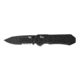 Heckler &amp; Koch Axis Drop Point Blade Auto Folding Knife,CombEdge/ BK Coated Blade/ Textured Black G10 Handle Scales 14715SBK