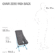 Helinox Chair Zero High Back, Black, 10559