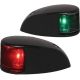 Hella Marine NaviLED Deck Mount Port &amp; Starboard LED Light Pair w/ Housing, 2nm, Colored Lens/Black Housing, 980620801