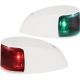 Hella Marine NaviLED Deck Mount Port &amp; Starboard LED Light Pair w/ Housing, 2nm, Colored Lens/White Housing, 980620811