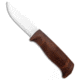 Helle Knives Helle Knives Gro Fixed Blade Knife Dark Birch 3.5&quot; Satin #07, Brown, Sandvik 12C27, adult, BHQ-135919