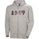 Helly Hansen 1877 Full Zip Hoodie - Mens, Grey Melange, Extra Large, 53226-950-XL