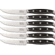 Hen &amp; Rooster 6 pc Steak Knife Set,4.75in 440 stainless serrated blade HRI035