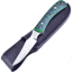 Hen &amp; Rooster Caper Antique Green Bone Knife, 6.5in Overall, 3in Satin SS Blade, Green Jigged Bone Handle, Black Leather Sheath, HR-5025AGB