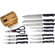 Hen &amp; Rooster Kitchen Set 12 Pieces Knife, Black ABS handle, HRI-060