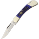 Hen &amp; Rooster Lockback Dark Blue Jig Bone Folding Knife,2.5in,Clip,Dark Blue,Jigged Bone Handle HR351DBJB