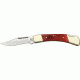 Hen &amp; Rooster Lockback Folding Knife, 2.5in, Stainless Clip Blade, Red Pick Bone Handle HR351RPB