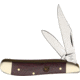 Hen &amp; Rooster Peanut Brown Bone Folding Knife,Clip and Pen,Brown,Smooth Bone Handle HR402BRB