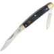 Hen &amp; Rooster Pen Knife Blue Pick Bone Folding Knife,Clip and Pen,Blue,Pick Bone Handle HR302BLPB