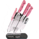 Hen &amp; Rooster Seven Piece Kitchen Set Pink Knife, Pink ABS handle, HRI-036