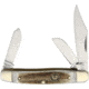 Hen &amp; Rooster Stockman Deer Stag Folding Knife,3.25 in Closed,Clip,Spey and Sheepsfoot,Deer Stag Handle HR333DS