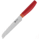 HENCKELS ZWILLING Now-S Utility Knife, 9.5in Overall, 5.5in Satin Finish Serrated Blade, Orange Polypropylene Handle, 53020-130