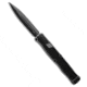 Heretic Knives Cleric II Automatic Folding Knife, 4.25in, CPM MagnaCut, Dagger Blade, Aluminum, Rubber, Gray/Black Handle, Gray/Black/Black, 10.00 inch, BHQ-201373