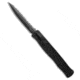 Heretic Knives Cleric II Automatic Folding Knife, 4.25in, CPM MagnaCut, Dagger Blade, Aluminum, Rubber, Black Handle, Fully Serrated, Black/Black, 10.00 inch, BHQ-203300