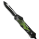 Heretic Knives Hydra Recurve Automatic Folding Knife, 3.60in, CPM MagnaCut, Drop Point Blade, Aluminum, Green Handle, Green/Black, 9.10 inch, BHQ-193975