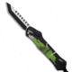 Heretic Knives Hydra Automatic Folding Knife, 3.60in, CPM MagnaCut, Tanto Blade, Aluminum, Green Handle, Green/Black, 9.10 inch, BHQ-195099