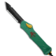 Heretic Knives Hydra Automatic Folding Knife, 3.55in, CPM MagnaCut, Tanto Blade, Aluminum, Green Handle, Serrated, Green/Black, 9.05 inch, BHQ-196440
