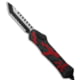 Heretic Knives Hydra Automatic Folding Knife, 3.60in, CPM MagnaCut, Tanto Blade, Aluminum, Red/Camo/Gray Handle, Fully Serrated, Red/Camo/Gray/Black, 9.10 inch, BHQ-195095