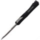 Heretic Knives Auto Colossus OTF Automatic Folding Knives, 3.5in, Stonewash Finish Partially Serrated CPM MagnaCut Stainless Blade, Black Aluminum Handle w/ Black Traction Insert, H0392B