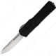 Heretic Knives Auto Colossus OTF Automatic Folding Knives, 3.5in, Stonewash Finish CPM MagnaCut Stainless Blade, Black Aluminum Handle w/ Black Traction Insert, H0392A