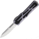 Heretic Knives Auto Colossus OTF Automatic Folding Knives, 3.5in, Stonewash Finish CPM MagnaCut Stainless Drop Point Blade, Gray Aluminum Handle, H0392AGRAY