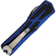 Heretic Knives Auto Colossus OTF Automatic Folding Knives, 3.5in, Stonewash Finish CPM MagnaCut Stainless Blade, Recurve Blade, Blue Aluminum Handle, H0422ABLU