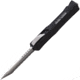 Heretic Knives Auto Colossus OTF Automatic Folding Knives, 3.5in, Stonewash Finish CPM MagnaCut Stainless Blade, Full Serrated Tanto, Black Aluminum Handle, H0402C