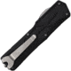 Heretic Knives Auto Colossus OTF Automatic Folding Knives, 3.5in, Stonewash Finish CPM MagnaCut Stainless Blade, Full Serrated Tanto, Black Aluminum Handle, H0402C