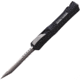 Heretic Knives Auto Colossus OTF Automatic Folding Knives, 3.5in, Satin Finish Partially Serrated CPM MagnaCut Stainless Tanto Blade, Black Aluminum Handle, H0402B