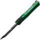 Heretic Knives Auto Colossus OTF Automatic Folding Knives, 3.5in, Black Stonewash/Satin Finish CPM MagnaCut Stainless Tanto Blade, Green Aluminum Handle, H04014ABRKGRN