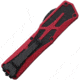 Heretic Knives Auto Colossus OTF Automatic Folding Knives, 3.5in, Black Stonewash Finish CPM MagnaCut Stainless Tanto Blade, Red Aluminum Handle, H0406ARED