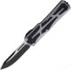 Heretic Knives Auto Colossus OTF Automatic Folding Knives, 3.5in, Two-Tone Finish CPM MagnaCut Stainless Drop Point Blade, Gray Aluminum Handle, H03910AGRAY