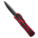 Heretic Knives Heretic Knives Colossus D/E OTF Automatic Knife Red 3.5" Black DLC Full Serr, Red, CPM MagnaCut, adult, BHQ-198642